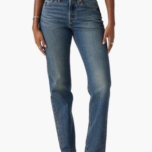 Levi’s 26x30 High Waist Curvy Rhinestone Jeans